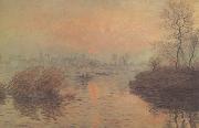 Claude Monet Sunset on the seine,Winter Effect (nn02) France oil painting reproduction